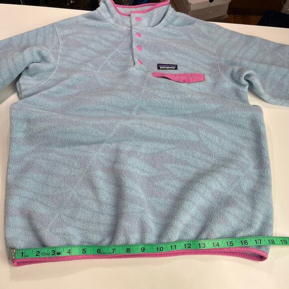 Patagonia Lightweight Synchilla Snap-T Pullover Eucalyptus Fronds Berlin Blue M - Picture 15 of 16